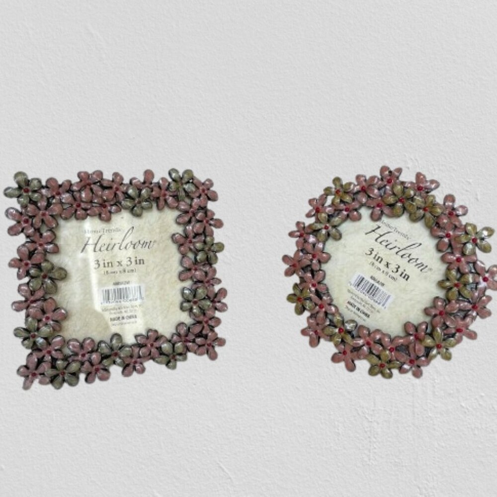 Home Trends Heirloom Flowers Picture Frames Pink/Green